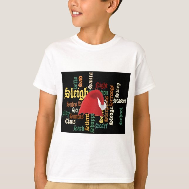 jultomten Hat Ord Art T-Shirt (Framsida)