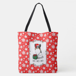 Jultomten Hat Papillon (TRI-färg) Roligt Cute Tygkasse
