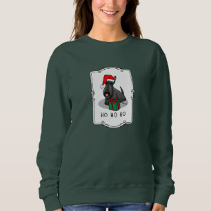 Jultomten Hat Scottish Terrier (svart) Cute T Shirt
