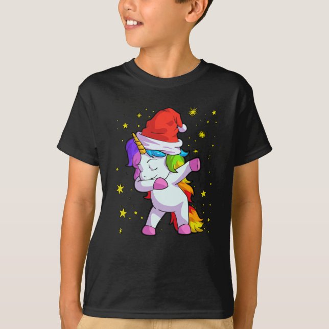 Jultomten Hat Unicorn T Shirt (Framsida)