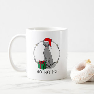 Jultomten Hat Weimaraner Hund (grått 1) Cute Kaffemugg