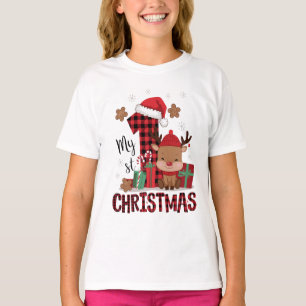Jultomten Hat White Snö Baby Reindeer T Shirt