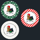 Jultomten Hat Yorkshire Terrier Yorkie Cute Klistermärke<br><div class="desc">God jul Jultomten Yorkshire Terrier - Lustigt,  leende Yorkie hund med en julhatt och Julklapp. HO HO! Copyright © Angi Laframboise. Tecknaden hund aveln i julklapp i helgdag ger gåvor till hundälskare.</div>