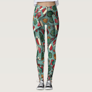 Jultomten Hats & Klockor [3D] Yoga Leggings