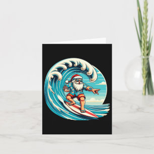 Jultomten Hawaiian Surfing jul Aloha Tropi Kort