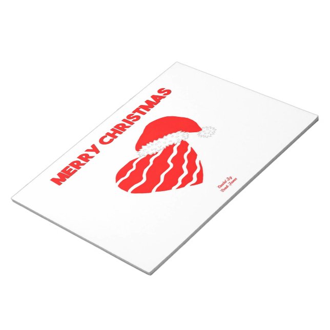 Jultomten Heart-Anteckningsblocket (27,9 cm x 21,6 Anteckningsblock (Vinklad)
