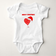 jultomten Heart Baby Jersey Bodydräkt