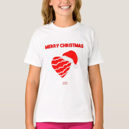 Jultomten Heart Girls White Basic T Shirt