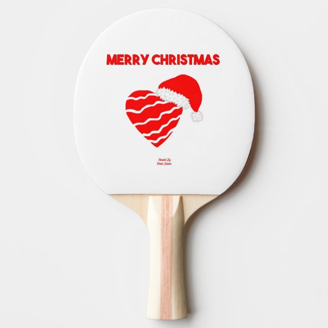 jultomten Heart Ping Pong Paddle Pingisracket (Framsidan)