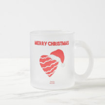 Jultomten Heart Small Frostat Glass Mugg