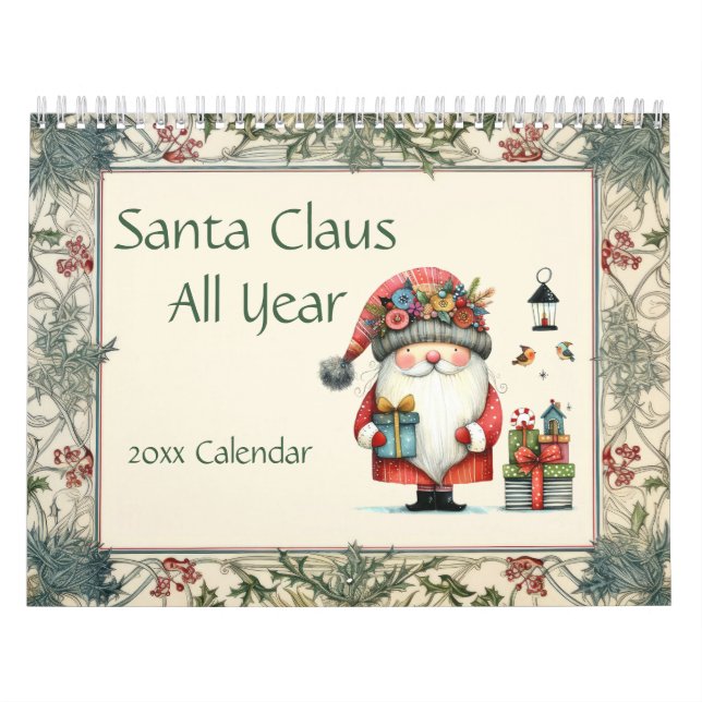 Jultomten hela året kalender (Omslag)
