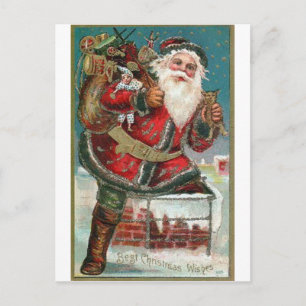 Jultomten Helg Vykort