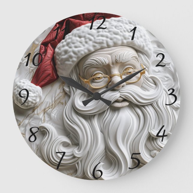 Jultomten helgdag avbytarkonst stor klocka (Framsida)