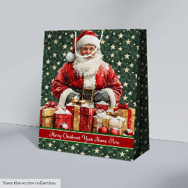 Jultomten Helgdag Gift Bag, Anpassningsbar Monogra