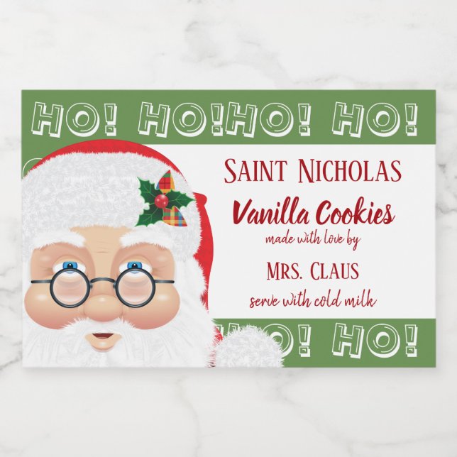 Jultomten Helgdag Gift Mat Etiketter (Singel etikett)