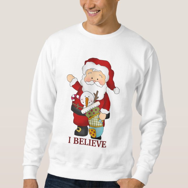 Jultomten-helgdag-shirt Långärmad Tröja (Framsida)