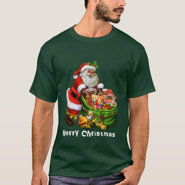 Jultomten Helgdag t-shirt-manar T Shirt (Framsida)