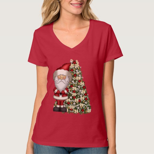 Jultomten-Helgdag-t-shirt Tee Shirt (Framsida)