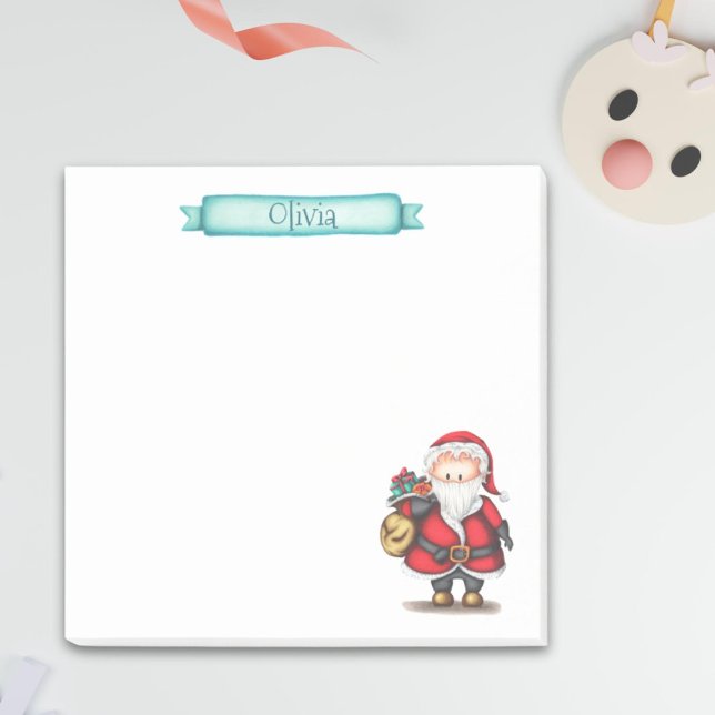 Jultomten Helgdagar Personlig Post-it Block (Skapare uppladdad)