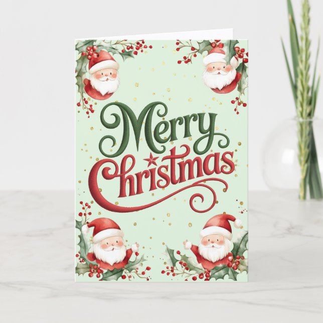 jultomten helgkort (Framsida)