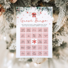 Jultomten Hitta gästen Bingo Baby Shower Inbjudningar