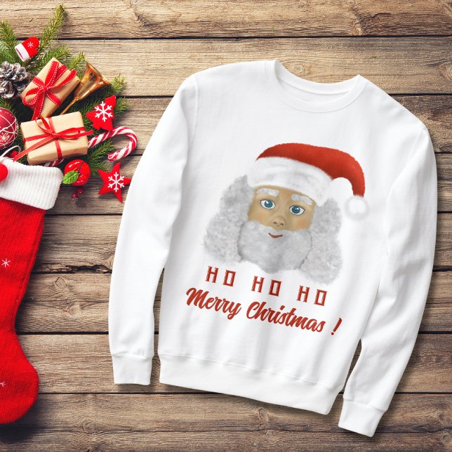 Jultomten HO HO HO God jul Ugly Sweater T Shirt (Skapare uppladdad)