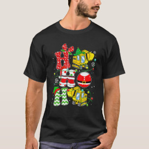 Jultomten Ho Ho Ho Ho Excavator Digger jul Pa T Shirt