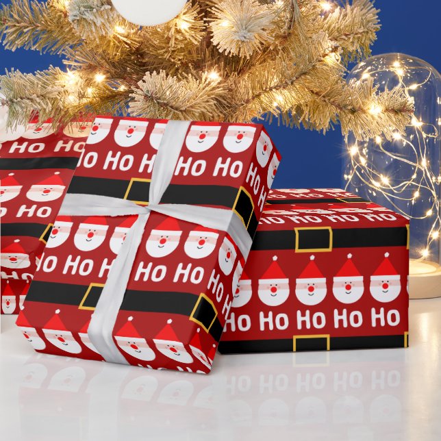 Jultomten Ho Ho Ho Ho Mönster Presentpapper (Helgdagar)