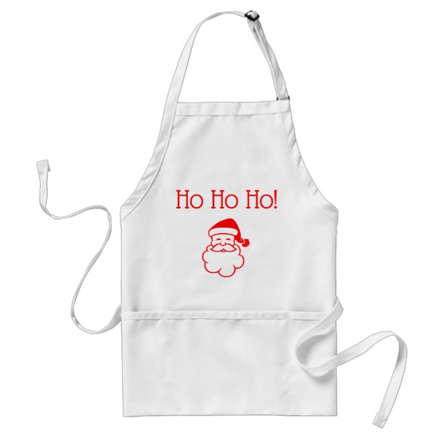 jultomten Ho Ho Ho Red Julafton Apron Förkläde (Framsidan)