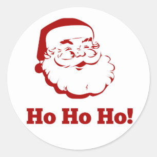 Jultomten - Ho Ho Ho! Runt Klistermärke