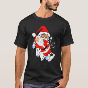 Jultomten Holding Santa Blow Mold med sladd T Shirt