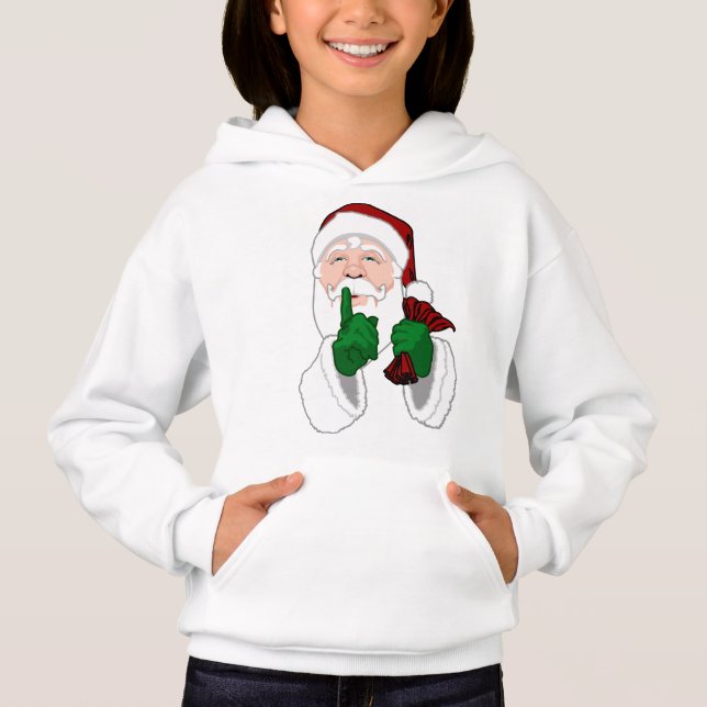 Jultomten Hoodie Shirt Kids Santa Sweashirts Tee Shirt (Framsida)