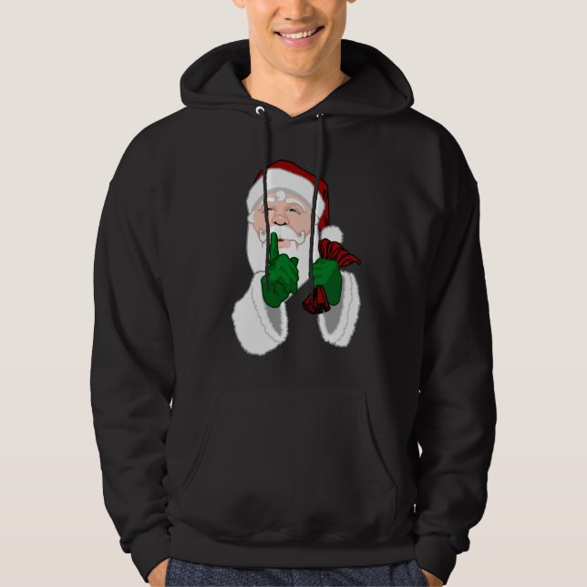 Jultomten Hoodie Sweatshirt Santa Sweatshirtss (Framsida)