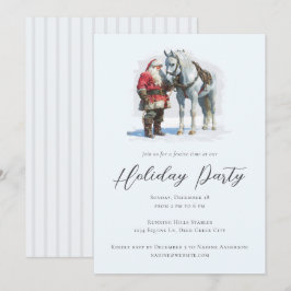 Jultomten Horse Equestrian Julfest Inbjudningar