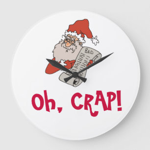 Jultomten Humor Santa Catches Naughty People Stor Klocka