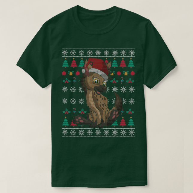 Jultomten Hyena Ugly jul T Shirt (Design framsida)
