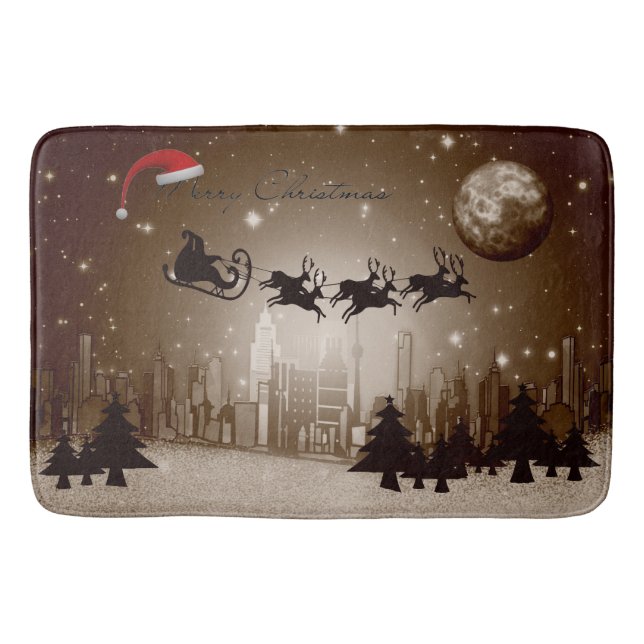 Jultomten i arbete badrumsmatta (Framsidan)