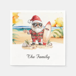 JULTOMTEN i Beach för jul i juli Pappersservett