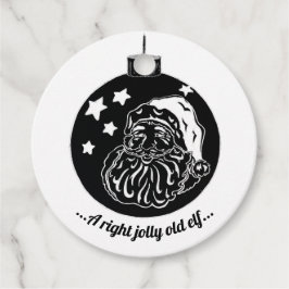 Jultomten i Chalkboard Gåvor Etiketter