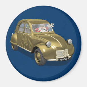 Jultomten i Citroen 2CV Magnet