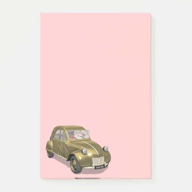 Jultomten i Citroen 2CV Post-it Block (Framsida)
