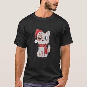 Jultomten i Cute Cat med tomten T Shirt