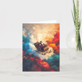 Jultomten i Dreamy Himmel Helgkort