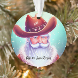 Jultomten i en Western Hat-jul