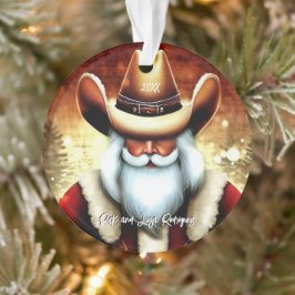 Jultomten i en Western Hat-jul