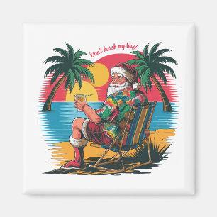 Jultomten i ett tropiskt paradis magnet