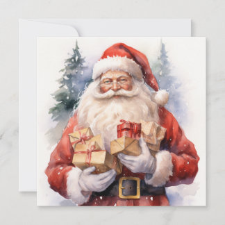 Jultomten i Festive Red Kostym Julkort