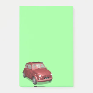 Jultomten i Fiat 500 Post-it Block