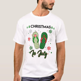 jultomten i Flinflip flops i juli T-shirt Sommaren