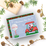 Jultomten i Golf Cart-julfestinbjudan Inbjudningar<br><div class="desc">Vid denna festliga inbjudan till Golf Party-gruppen under jul slår tomten på länkarna. En fantastisk partiinbjudan till skolor,  familjer,  företag,  kyrkor,  helgdagar,  födelsedagar och annat tillfälle. Du kan lätt ändra färgerna färg och teckensnitt i texten.</div>